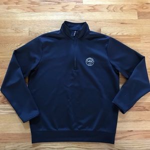 Men’s Antigua 1/2 zip golf jacket, Black, Large